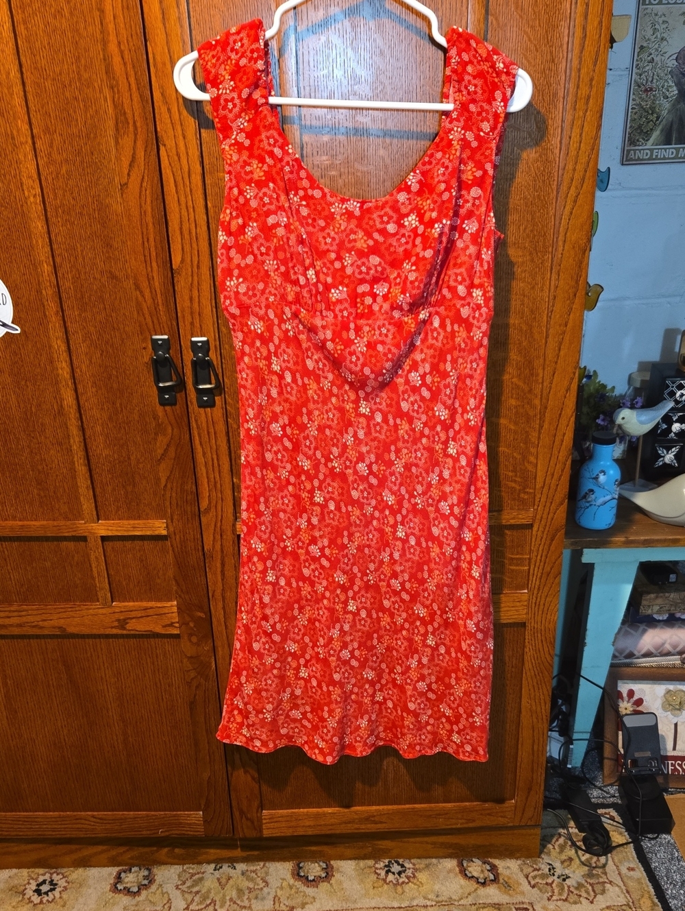 Ann Taylor Loft Red A-line Dtess Size 4